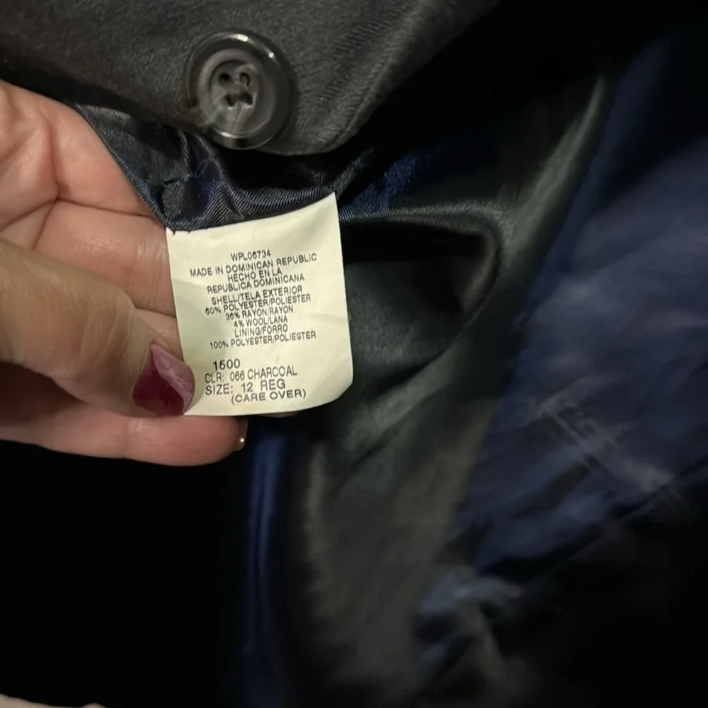 IZOD Charcoal Gray Blazer Jacket‎ Boys Size 12 Reg Two Button